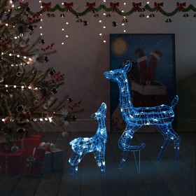 Familia de renos de Navidad acrílico 160 LEDs azules en Decoración Festiva y Estacional | Comprar online en Foru.es