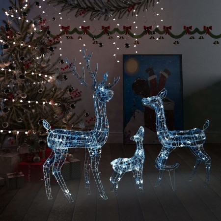 Familia de renos de Navidad acrílico 300 LEDs blanco frío en Decoración Festiva y Estacional | Comprar online en Foru.es