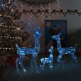 Familia de renos de Navidad acrílico 300 LEDs azules en Decoración Festiva y Estacional | Comprar online en Foru.es