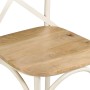 Sillas con respaldo cruzado 4 uds madera maciza de mango blanco en Sillas de comedor | Comprar online en Foru.es
