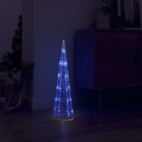 Pirámide decorativa cono acrílico luces LED azules 60 cm en Decoración Festiva y Estacional | Comprar online en Foru.es