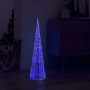 Cono de luz LED de pirámide decorativo acrílico azul 90 cm en Decoración Festiva y Estacional | Comprar online en Foru.es