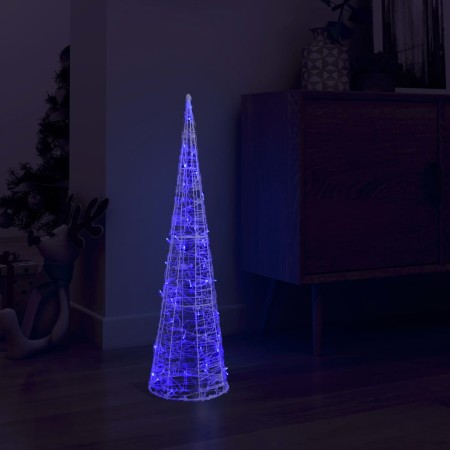 Cono de luz LED de pirámide decorativo acrílico azul 90 cm en Decoración Festiva y Estacional | Comprar online en Foru.es