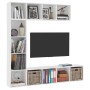Mueble de TV y librería 3 piezas blanco 180x30x180 cm en Librerías y estanterías | Comprar online en Foru.es