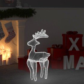 Reno de Navidad con malla 306 LED 60x24x89 cm en Decoración Festiva y Estacional | Comprar online en Foru.es