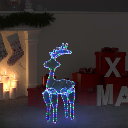 Reno de Navidad con malla 306 LED 60x24x89 cm en Decoración Festiva y Estacional | Comprar online en Foru.es