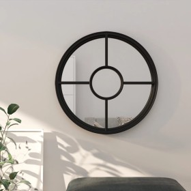Espejo de hierro redondo negro para uso interior 60x4 cm de vidaXL, Espejos - Ref: Foro24-3093530, Precio: 87,79 €, Descuento: %