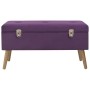 Banco con compartimento de terciopelo morado 80 cm en Bancos para recibidores y almacenamiento | Comprar online en Foru.es