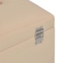 Banco con compartimento de terciopelo beige 80 cm en Bancos para recibidores y almacenamiento | Comprar online en Foru.es