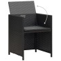 Set de comedor de jardín 3 piezas con cojines negro de vidaXL, Conjuntos de jardín - Ref: Foro24-3094301, Precio: 223,74 €, D...