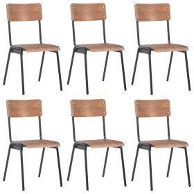 Sillas de comedor 6 unidades madera contrachapada marrón en Sillas de comedor | Comprar online en Foru.es