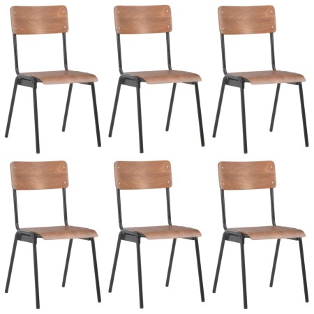 Sillas de comedor 6 unidades madera contrachapada marrón en Sillas de comedor | Comprar online en Foru.es