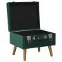 Taburete de almacenamiento 40 cm verde de terciopelo de vidaXL, Bancos para recibidores y almacenamiento - Ref: Foro24-329251...