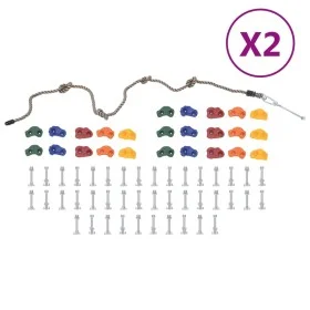 Presas de escalada con cuerda 50 piezas multicolor de vidaXL, Escalada - Ref: Foro24-3094306, Precio: 111,61 €, Descuento: %