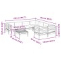 Set de sofás jardín 9 pzas con cojines madera pino marrón cera en Conjuntos de jardín | Comprar online en Foru.es