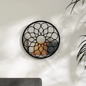 Espejo de hierro redondo negro para uso interior 60x3 cm by vidaXL, Mirrors - Ref: Foro24-3093538, Price: 106,42 €, Discount: %