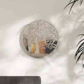 Sand-colored round iron mirror for indoor use 60x2.5cm by vidaXL, Mirrors - Ref: Foro24-3093541, Price: 92,86 €, Discount: %