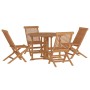 Set de comedor de jardín plegable 5 pzas madera maciza de teca de vidaXL, Conjuntos de jardín - Ref: Foro24-3096571, Precio: ...
