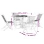 Set de comedor de jardín plegable 5 pzas madera maciza de teca de vidaXL, Conjuntos de jardín - Ref: Foro24-3096571, Precio: ...