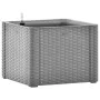 Arriate con sistema de riego automático gris 43x43x33 cm de vidaXL, Maceteros y jardineras - Ref: Foro24-317575, Precio: 83,6...