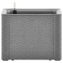 Arriate con sistema de riego automático gris 43x43x33 cm de vidaXL, Maceteros y jardineras - Ref: Foro24-317575, Precio: 83,6...