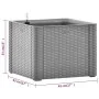 Arriate con sistema de riego automático gris 43x43x33 cm de vidaXL, Maceteros y jardineras - Ref: Foro24-317575, Precio: 83,6...