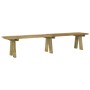 Banco de jardín madera maciza de pino impregnada 220 cm de vidaXL, Bancos de jardín - Ref: Foro24-318175, Precio: 87,93 €, De...