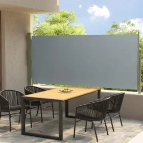 Toldo lateral retráctil de jardín gris 140x300 cm de vidaXL, Sombrillas - Ref: Foro24-317834, Precio: 79,52 €, Descuento: %