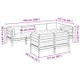 Set de sofás jardín 7 pzas con cojines madera pino impregnada en Conjuntos de jardín | Comprar online en Foru.es