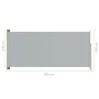 Toldo lateral retráctil de jardín gris 140x300 cm de vidaXL, Sombrillas - Ref: Foro24-317834, Precio: 86,33 €, Descuento: %