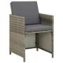 Set de comedor de jardín 3 piezas con cojines gris de vidaXL, Conjuntos de jardín - Ref: Foro24-3094303, Precio: 227,19 €, De...