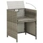Set de comedor de jardín 3 piezas con cojines gris de vidaXL, Conjuntos de jardín - Ref: Foro24-3094303, Precio: 227,19 €, De...