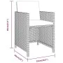 Set de comedor de jardín 3 piezas con cojines gris de vidaXL, Conjuntos de jardín - Ref: Foro24-3094303, Precio: 227,19 €, De...