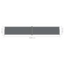 Toldo lateral retráctil antracita 160x1000 cm de vidaXL, Sombrillas - Ref: Foro24-318032, Precio: 109,15 €, Descuento: %