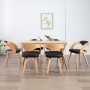 Sillas de comedor 6 unidades madera y cuero sintético negro en Sillas de comedor | Comprar online en Foru.es