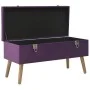 Bench with purple velvet compartment 80 cm by vidaXL, Benches for halls and storage - Ref: Foro24-329931, Price: 88,68 €, Dis...