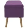 Banco con compartimento de terciopelo morado 80 cm de vidaXL, Bancos para recibidores y almacenamiento - Ref: Foro24-329931, ...