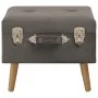 Gray velvet storage stool 40 cm by vidaXL, Benches for halls and storage - Ref: Foro24-329253, Price: 49,67 €, Discount: %