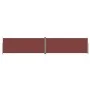 Toldo lateral retráctil marrón 200x1000 cm de vidaXL, Sombrillas - Ref: Foro24-318045, Precio: 160,49 €, Descuento: %