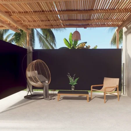 Toldo lateral retráctil negro 180x600 cm de vidaXL, Sombrillas - Ref: Foro24-318000, Precio: 73,81 €, Descuento: %