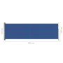 Toldo lateral retráctil para patio azul 160x500 cm de vidaXL, Sombrillas - Ref: Foro24-317924, Precio: 90,58 €, Descuento: %