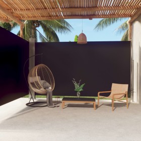 Toldo lateral retráctil negro 220x600 cm de vidaXL, Sombrillas - Ref: Foro24-318012, Precio: 128,90 €, Descuento: %