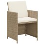 Set de comedor de jardín 3 piezas con cojines beige de vidaXL, Conjuntos de jardín - Ref: Foro24-3094300, Precio: 223,31 €, D...