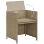 Set de comedor de jardín 3 piezas con cojines beige de vidaXL, Conjuntos de jardín - Ref: Foro24-3094300, Precio: 223,31 €, D...