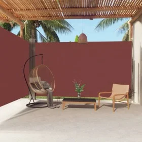 Toldo lateral retráctil marrón 220x600 cm de vidaXL, Sombrillas - Ref: Foro24-318015, Precio: 129,48 €, Descuento: %