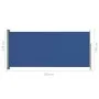 Toldo lateral retráctil de jardín azul 140x300 cm de vidaXL, Sombrillas - Ref: Foro24-317876, Precio: 89,76 €, Descuento: %