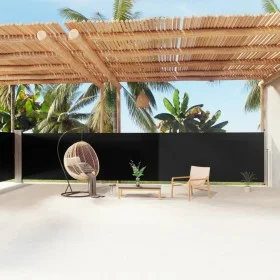 Toldo lateral retráctil negro 160x1200 cm de vidaXL, Sombrillas - Ref: Foro24-318066, Precio: 86,73 €, Descuento: %