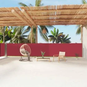 Toldo lateral retráctil rojo 140x1200 cm de vidaXL, Sombrillas - Ref: Foro24-318065, Precio: 110,75 €, Descuento: %