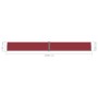 Toldo lateral retráctil rojo 140x1200 cm de vidaXL, Sombrillas - Ref: Foro24-318065, Precio: 112,15 €, Descuento: %