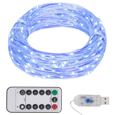 Tira de luces LEDs con 150 LEDs azul 15 m PVC en Decoración Festiva y Estacional | Comprar online en Foru.es